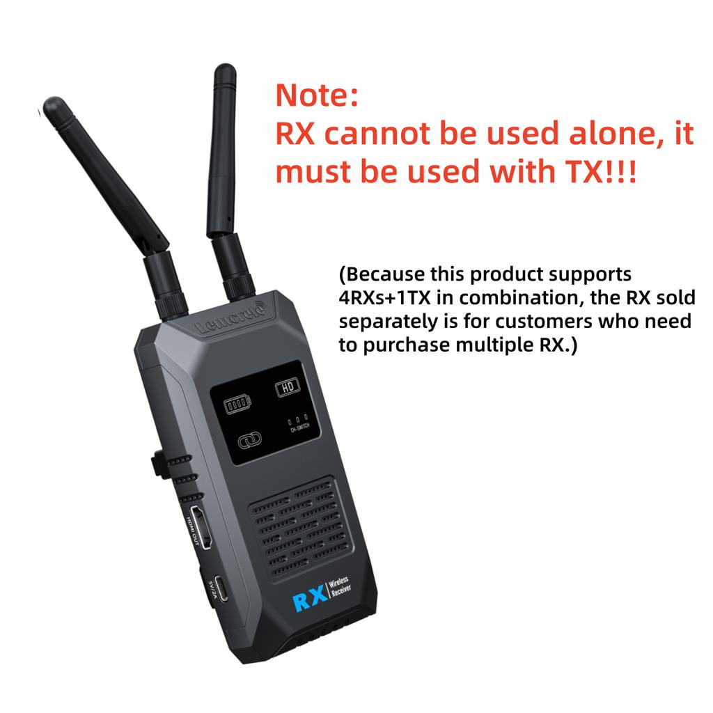 Lemorele 5G 1080P Wireless HDMI Transmitter and Receiver 200M Low Latency Video Transceiver For Camera Laptop PC TV APP Preview