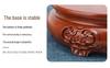 Rosewood Carved Flower Arrangement Bonsai Vase with Ebony Buddha Statue Holder.