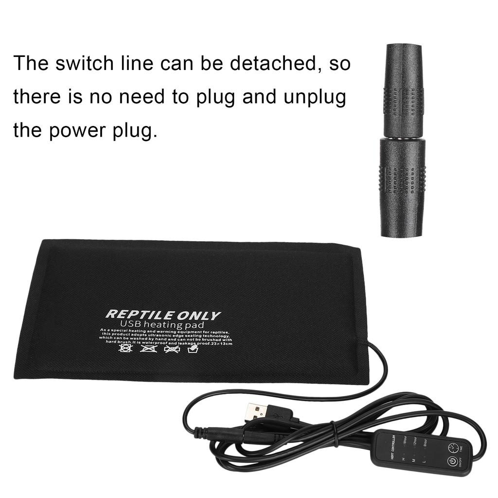 Reptiles Heating Pad Small Animals USB Temperature Control Heating Mat for Turtles