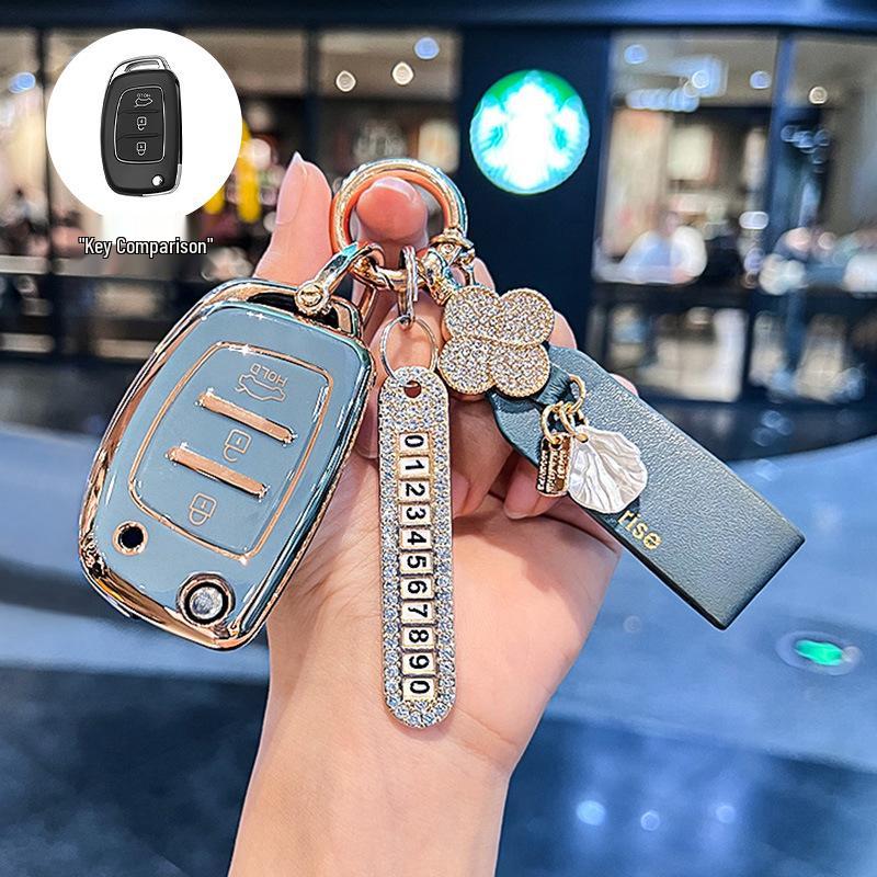Beijing Hyundai Elantra, New Verna, Celesta Folding Key Cover for Women