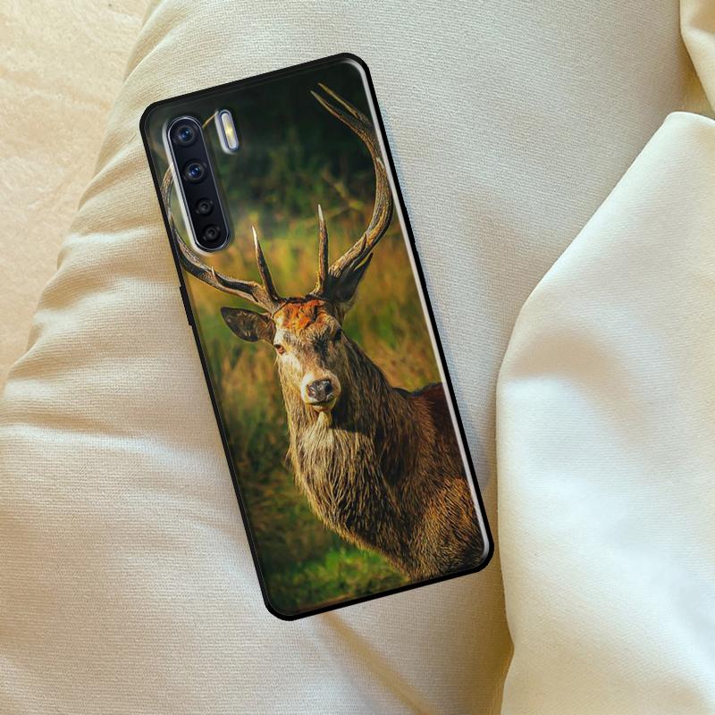 Animal Deer Case For Oppo A60 A80 A40 A15 A16 A17 A57 A94 A74 A54 A76 A96 A18 A38 A58 A78 A98 A6 A5 Pro