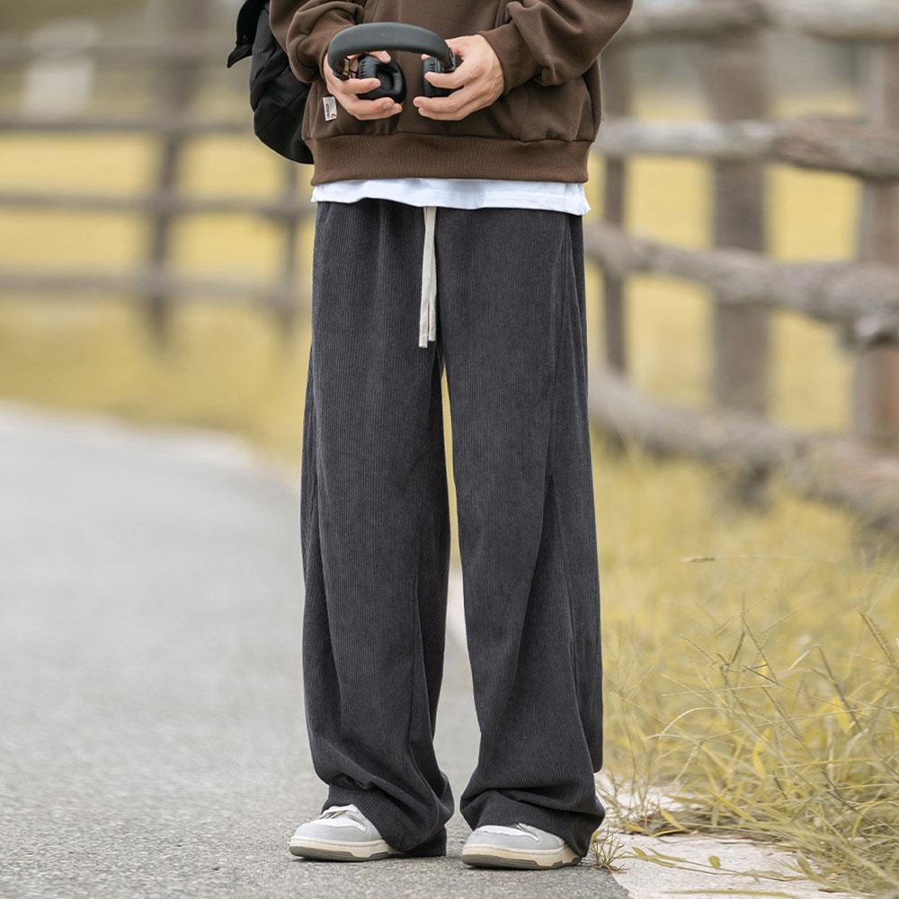 Men's Women's Y2K Oversized Spring Autumn Vintage Corduroy Baggy Wide Leg Pants Trousers Streetwear Korean Clothes
