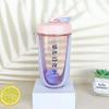 New 590ML protein powder shake cup sports shaking cup office girls portable portable water cup with carry rope