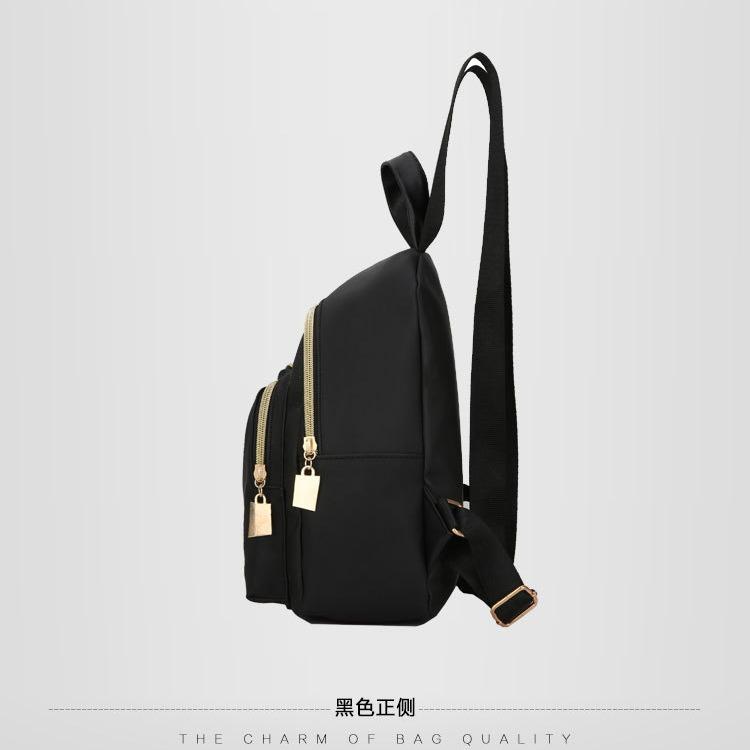 Women Multi-Function Fashion Girl Oxford Daypack Travel Cute Mini Backpack Men Shoulder Bag Black Purse