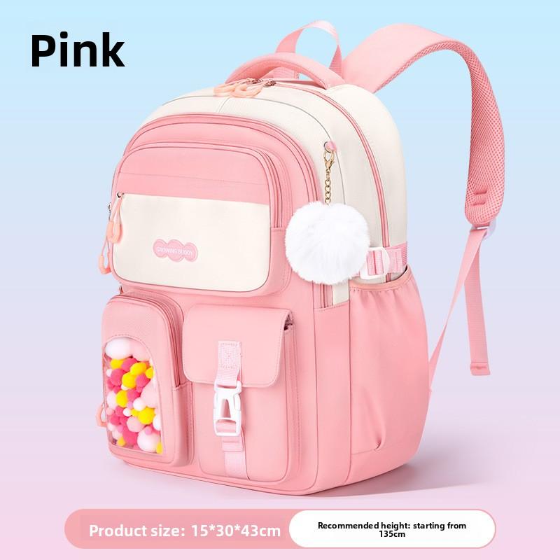2026 Snoepkleurige Schooltas Rugzak Voor Tiener Meisje Kinderen Vrouwelijk Roze Schooltas Basisschool Hoge Rugzak Kinderen set Boekentassen