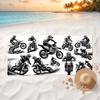 Motorrad (3) Weiches und bequemes Strandtuch, perfekt für den Urlaub und am Pool, ein ideales Geschenk für die Sommerferien