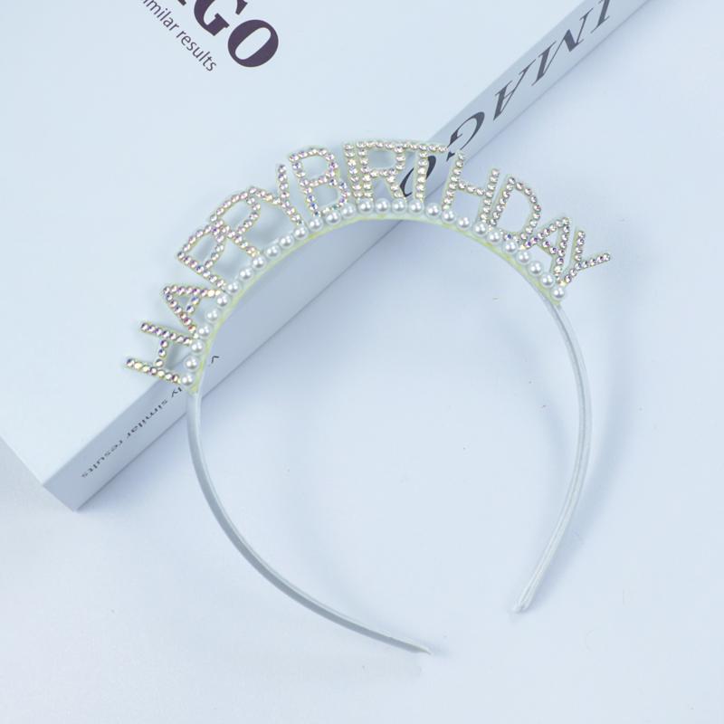 Queen Pearl Birthday Crystal Headpiece & Cake Decoration Hair Clip