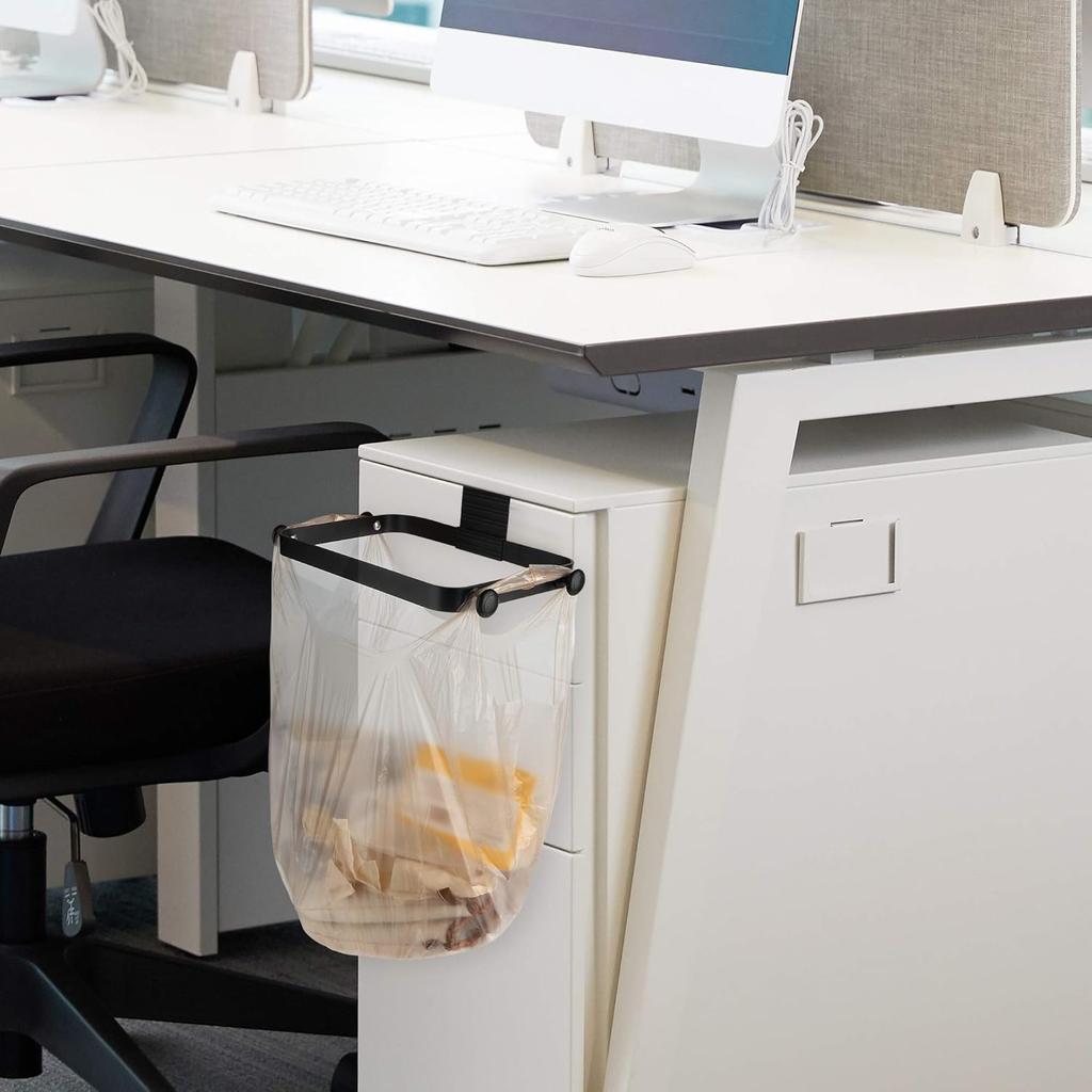 Metal Trash Bag holder for Kitchen,Office,Dorm Room,Hanging Trash Can, under Cabinet Hanger Rack,Space Saving Garbage Hook,bag holder for plastic
