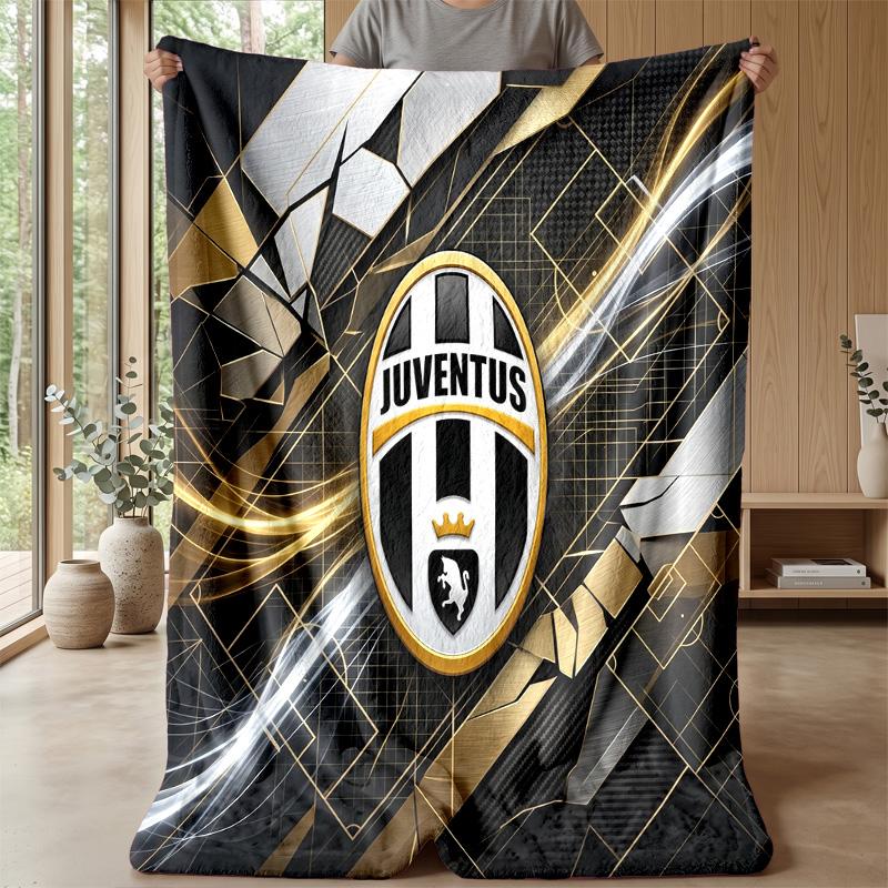 Juventus FC Theme blanket Soft Flannel Blanket Plush Throw Blanket Cozy Sofa Bed Blanket for Home Decor