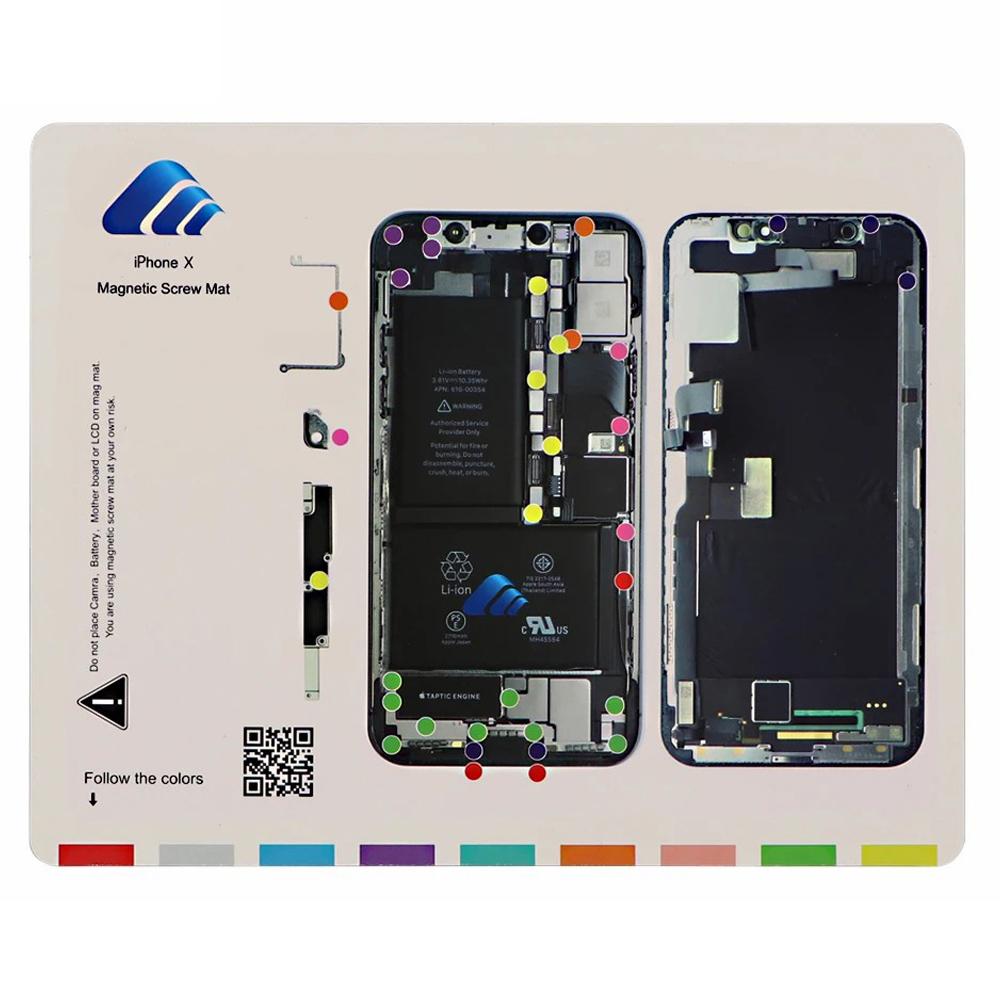 

Magnetic Screw Mat for iPhone X Work Pad Phone Repairing Tool Mat Type A