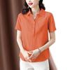 Summer Oversized Cotton Linen Short Sleeve Shirt Female Loose Casual Comfortable Cardigan Top Women Simple Fashion Blouse