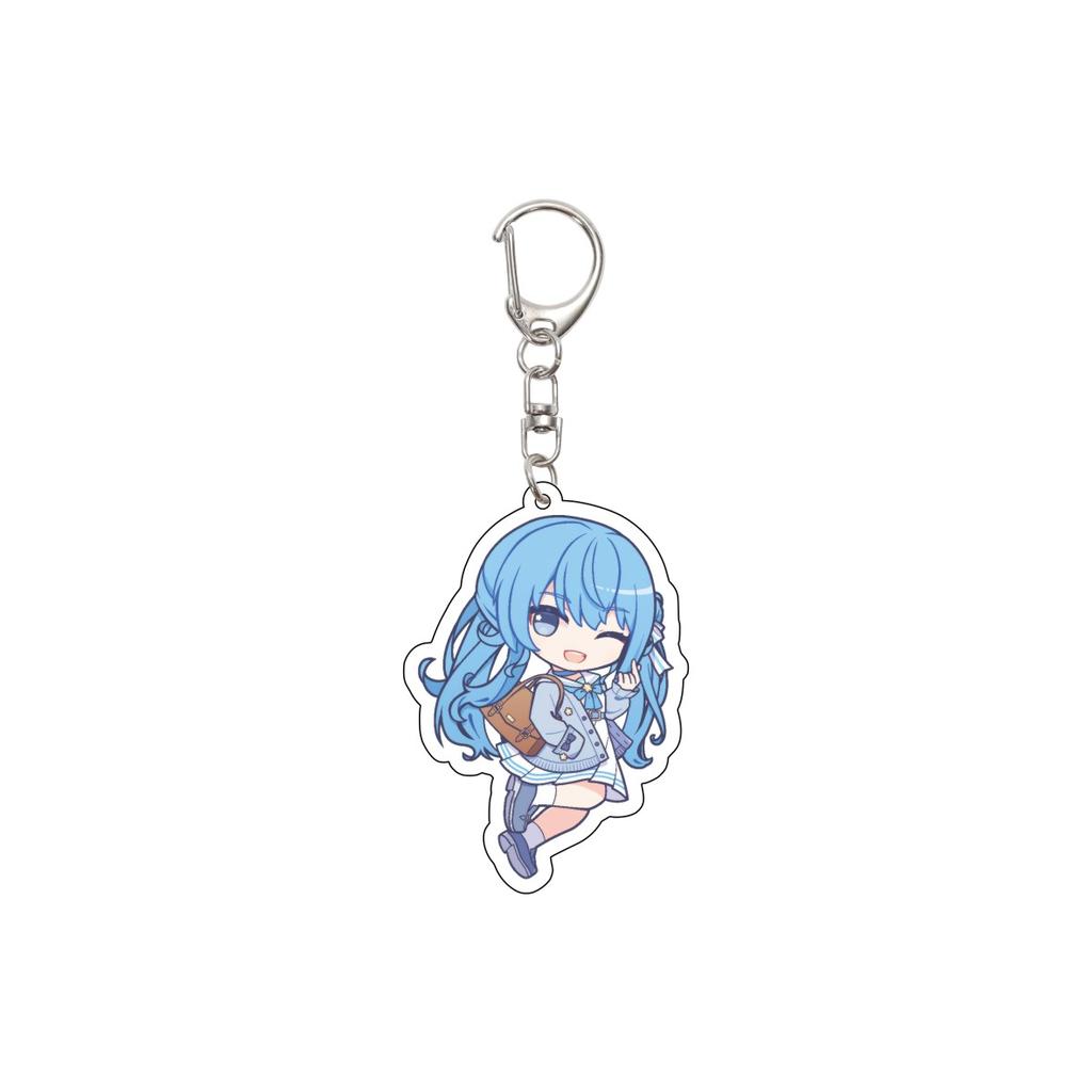 55MM Anime Hololive Keychain Hoshimati Suisei/Natsuiro Matsuri/Akai Haato Key Chain Acrylic Model Plate Christmas Gifts