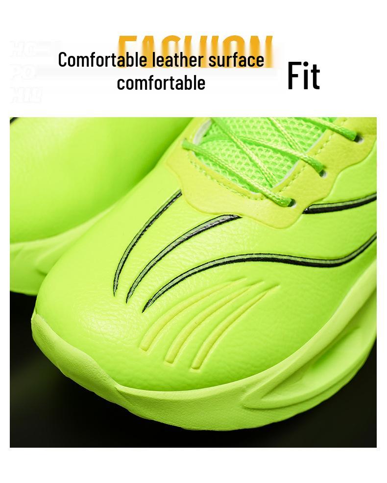 Boys' 2025 Winter Sports Running Leather Shoes - Warm, Velvet-Lined, Thickened for Comfort