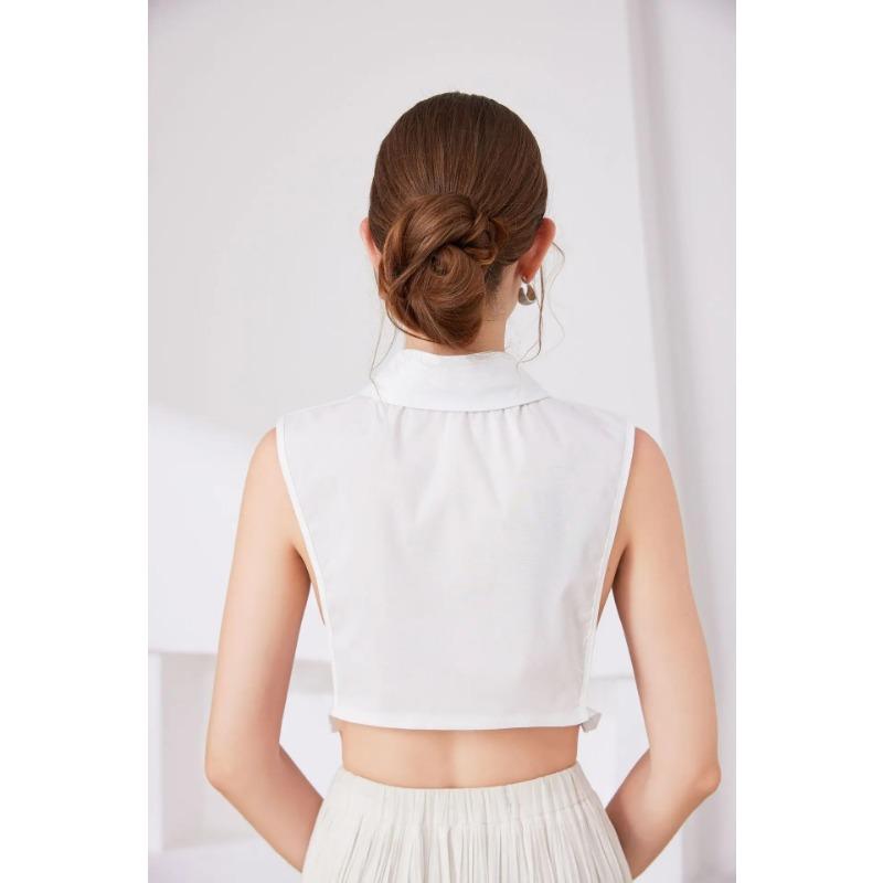 Womens Lapel Fake Collar Female Removable Autumn Detachable Half-Shirt Blouse Lapel Neck Cols False Collar