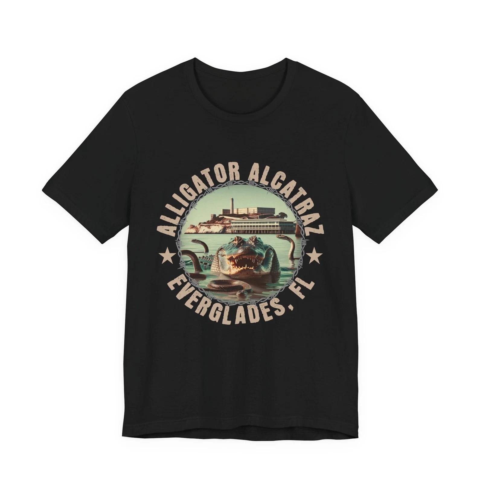 Everglades Alligator Alcatraz Tee, Florida Vacation Unisex Shirt, Graphic Tee XL