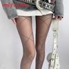 Nylon Fishnet Tights For Women With Diamond Pattern And Shiny Silver Thread For Summer Fashion