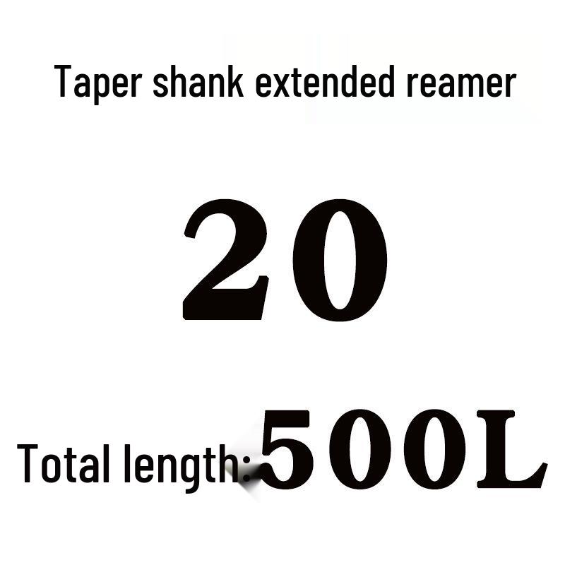 Extra Long High-Speed Steel Taper Shank Machine Reamer for Deep Holes, Sizes 16, 18, 20, 22, 24, 25, 30, 40