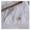 S925 Sterling Silver Moonstone Round Pendant Necklace for Women - Elegant Niche Design with Flower Collarbone Chain