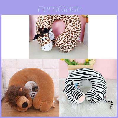 Cartoon Animal U Shaped Neck Pillow For Travel Sleep Rest With Pp Cotton Filling