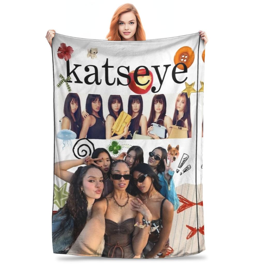 Katseye Gnarly Gabriela Decke Schönes Chaos Tracklist Flanell Überwurfdecken Klimaanlagen Dekoration Weich Warm Bettwäsche,