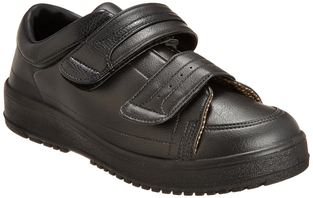 Moonstar 04 Rehabilitation and Nursing Shoes Single Size Foot Men's V-Step (Sold Foot) Black, 24.0cm (Right Only)