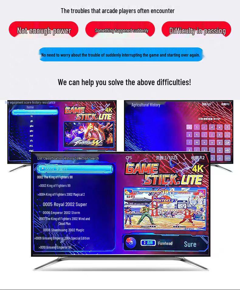 M8 Wireless Retro HD Mini Arcade Game Console with HDMI 2.4G Connection