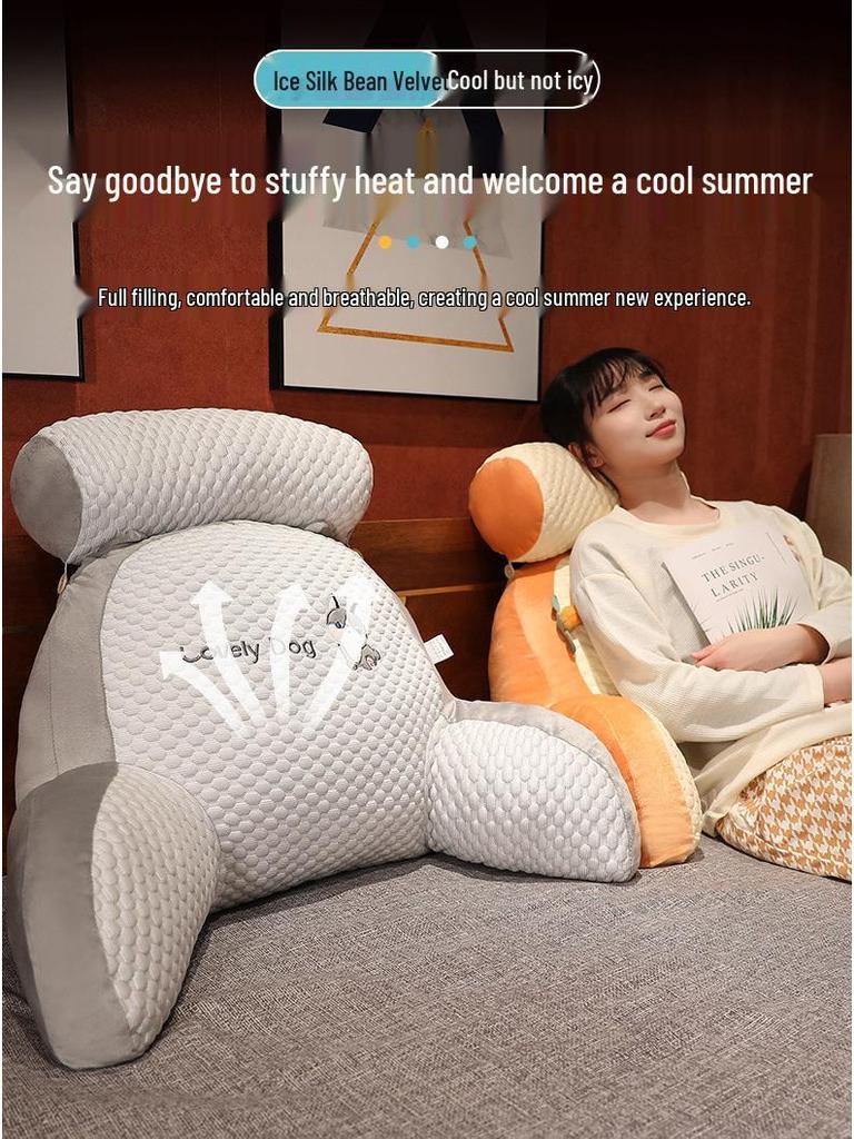 Large Soft Headboard Cushion and Lumbar Support Pillow for Bed, Sofa, or Office