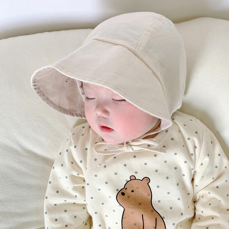 Baby Girl Princess Sun Hat Wide Brim UV Protection Cute Court Newborn Summer Thin Breathable Cap for Spring Autumn