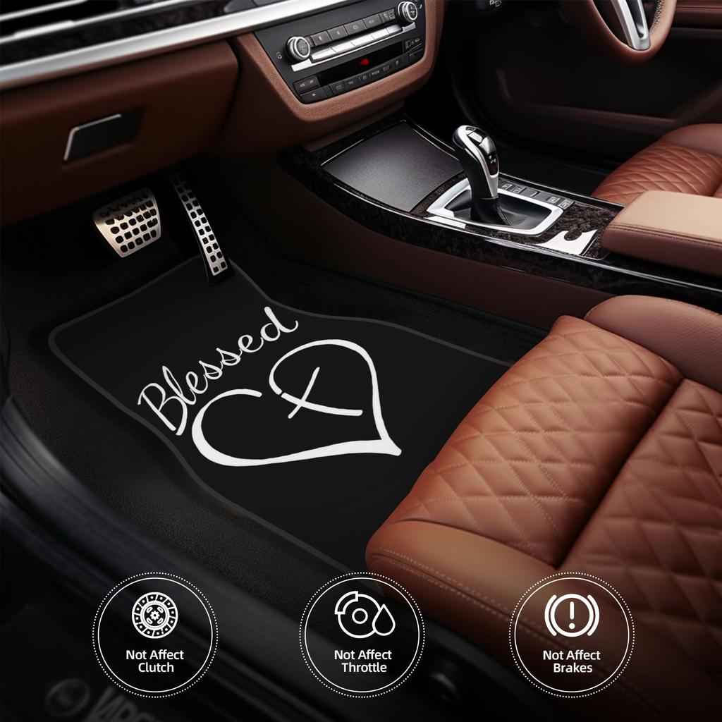 Набір із 4 декоративних автомобільних килимків - Нековзкі, Можна прати в машині, Ідеально підходять для автомобілів, Позашляховиків та інших. Чудовий подарунок для будь-кого