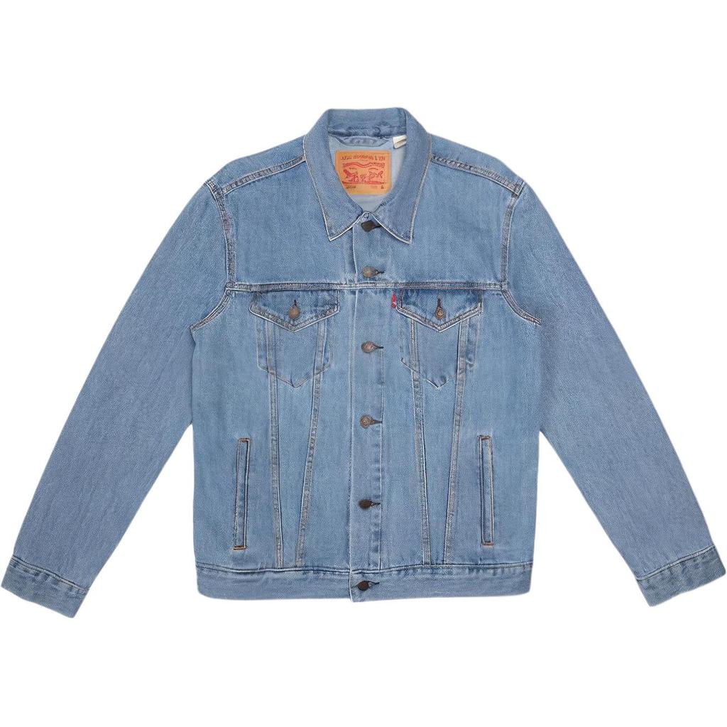 Levi's Denim Jackets Men's Blue V-neck Moderate Straight Fit 72334-0131