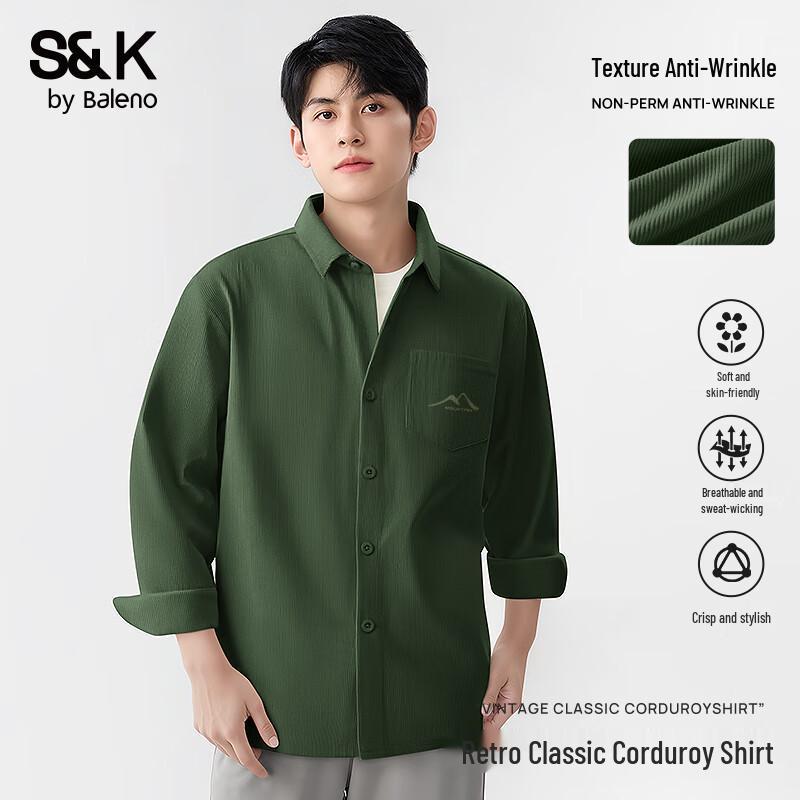 

Baleno Men s S&K Corduroy Shirt Jacket XL