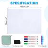 PATIKIL Magnetic Dry Erase Whiteboard Paper, 40"x30", Self-Adhesive, Sticker-Free Wall Paper Sheet with Markers, Magnetic Eraser, and Magnets, White