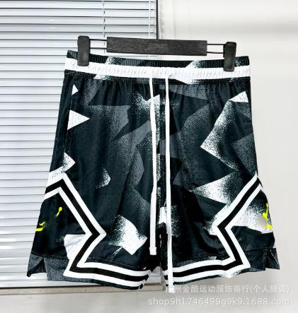 New 2026 summer loose and quick-drying men's AJ basketball shorts printed trendy sports casual pants source wholesale