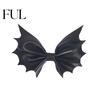 Durable Leather Hair Bows Halloween Bat Bow Clips for Women Girls, Glitter Wing Hairpin Kids Costume Pieces Ponytails And Braids, Cute Holiday