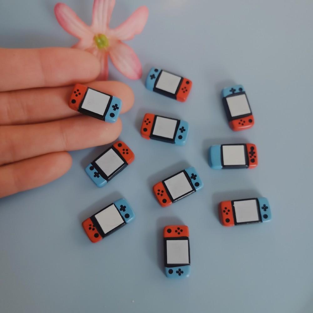 Cartoon Resin Game Controller Flat Back Cabochon Phone Case Deco Parts Character DIY Hair Bows Accessories