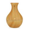 USB Wood Grain Vase Aroma Diffuser: Touch-Controlled, 7-Color Night Light, 5V Humidifier