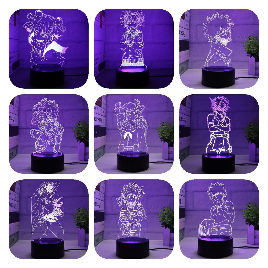 Colorful 3d My Hero Academia Night Light Led Table Lamp For Anime Lovers And Collectors