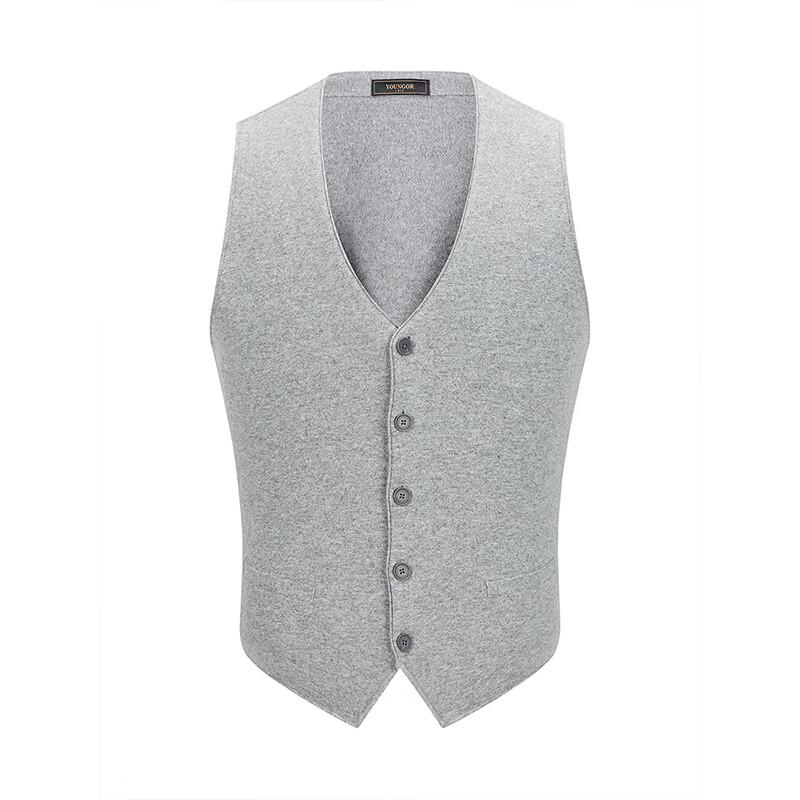 YOUNGOR Men's Wool & Cashmere Blend V-Neck Vest