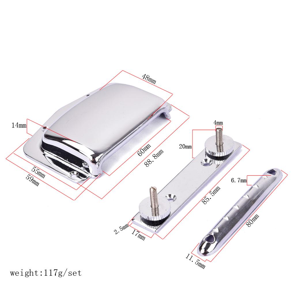 Musical Instrument Accessories Adjustable Steel Guitar Bridge Tailpiece Durable Tremolo Replacement for Electric Guitar
