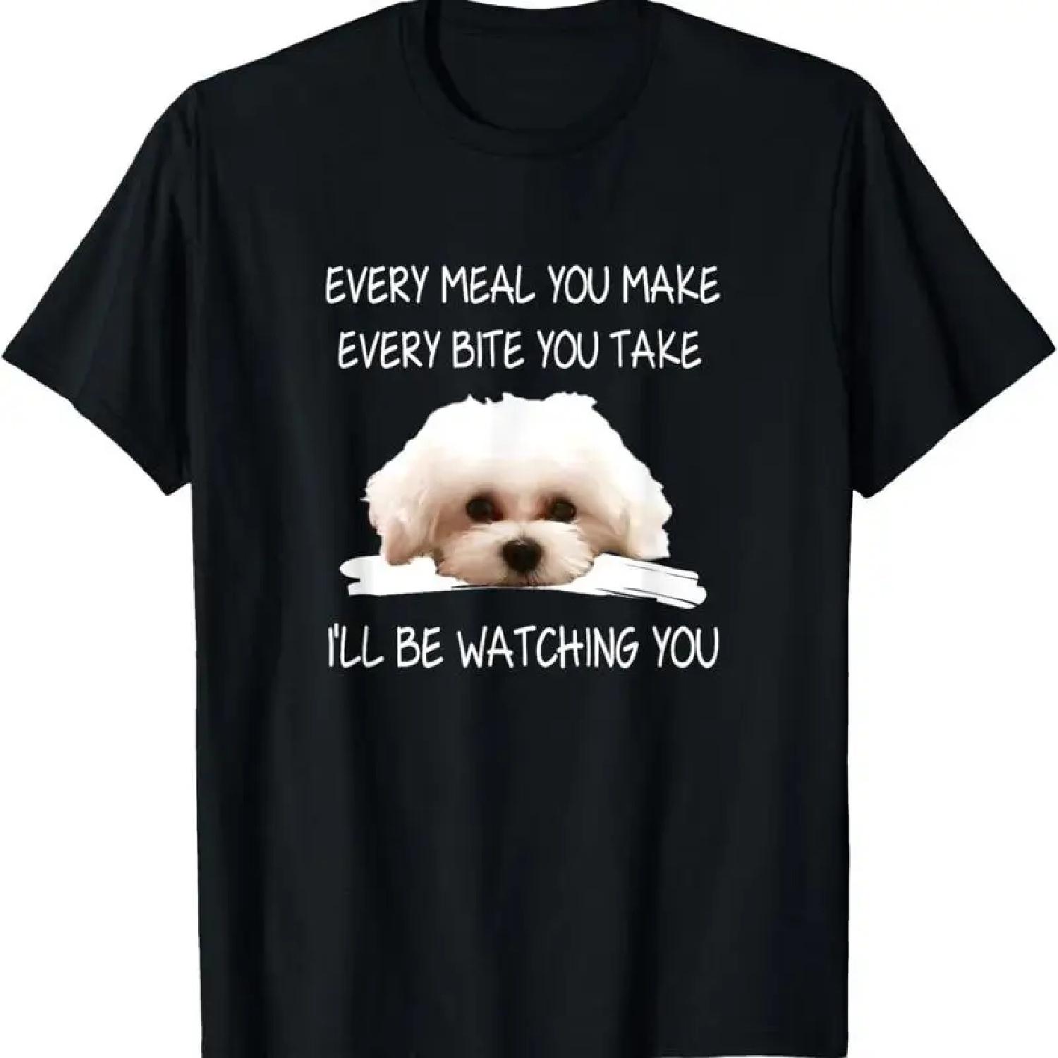 

Cute Maltese Puppy Watching Owner Quote Dog Mom Dad T Shirt XXXXXL різнокольоровий