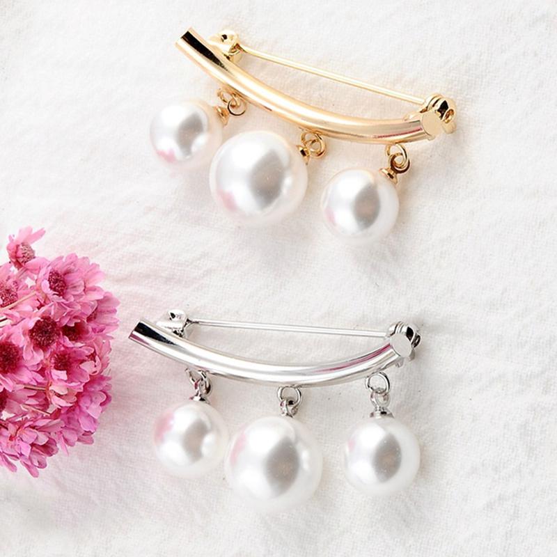 Simple Imitation Pearl Brooch Women's Accessories