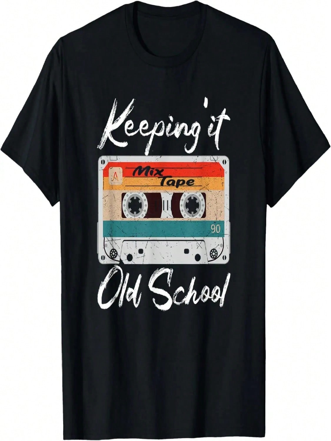 Keeping It Old School 80s 90s Retro Vintage Cassette Tape T-Shirt S разноцветный