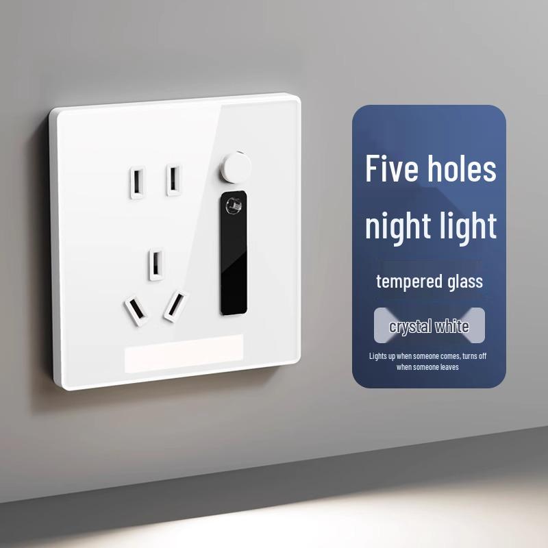 LED Night Light with Motion Sensor, Recessed Floor Lamp & Socket for Staircase, Corridor, Bedside
