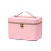 Makeup Bag, Illuminated Mirror Cosmetic Organizer, Portable Large Capacity Case 19.5x13.5x14cm Black