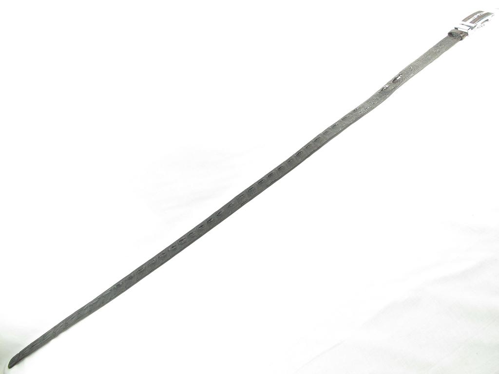 Crocodile leather auto stopper [Pelgio] belt, brown,