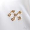 Ala 14K Gold Filled Zircon-Inlaid Heart Pendant for DIY Bracelets