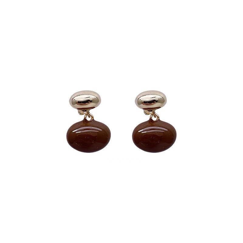 Retro Red Bean Two-Way Earrings: Elegant & Versatile Fashion Ear Studs