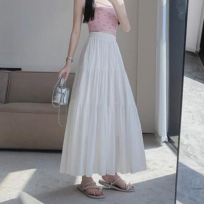 White A-Line Skirt for Women - French Style, Spring/Summer 2024 Collection