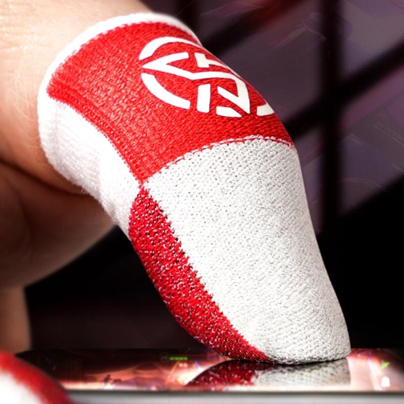 2x Breathable Anti Sweat Gaming Finger Covers Protectors With Ergonomic Stitching For Enhancing Shoot Game Performances