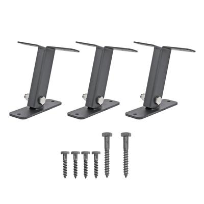 3Pcs Roof Riser Bracket Stainless Steel Heavy Duty 90 Degree Adjustable Roof Mount Pergola Bracket